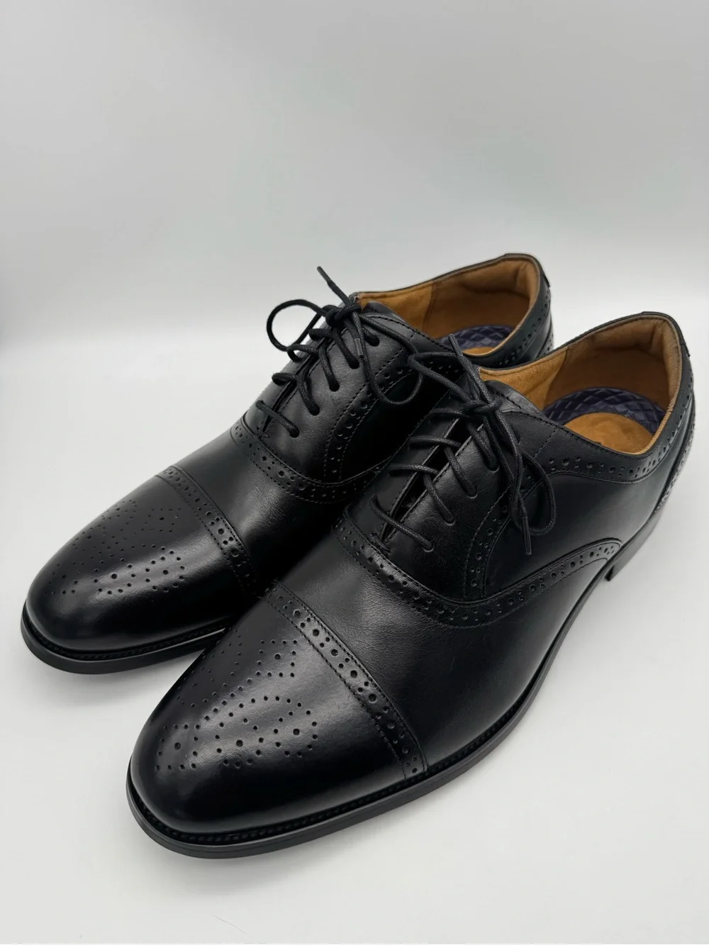 Florsheim Rucci Cap Toe Balmoral Oxford Black Dress Shoes Men's Size 13 W